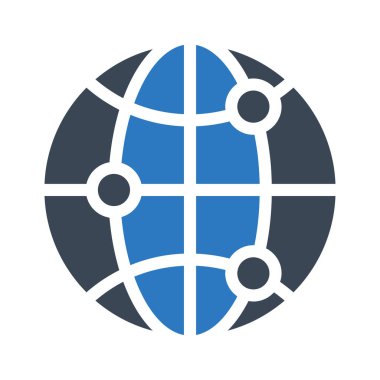 ağ vektörü renk simgesi 