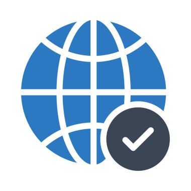 dünya vektör renk simgesi 