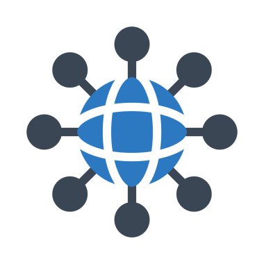 bağlantı vektörü renk simgesi 