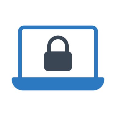 vektör kabartma renk simgesini kilitle 