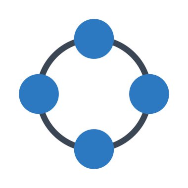 bağlantı vektörü renk simgesi 