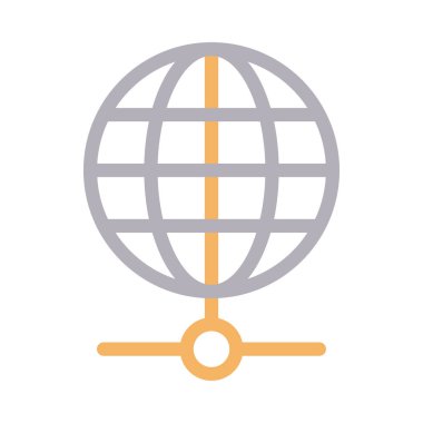 tarayıcı vektör renk çizgisi simgesi 