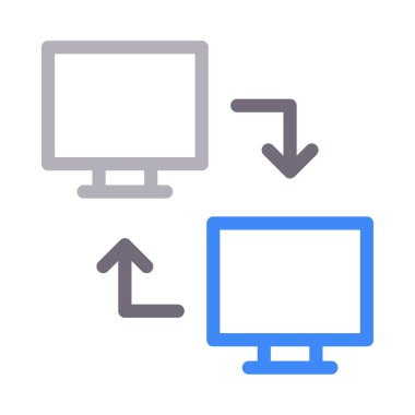 vektör renk çizgisi simgesini transfer et 