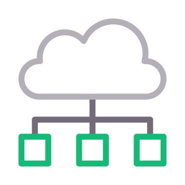 ağ vektörü renk çizgisi simgesi 