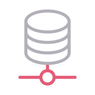 sunucu vektör renk çizgisi simgesi 