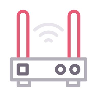 modem vektör renk çizgisi simgesi 