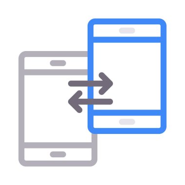 vektör renk çizgisi simgesini transfer et 