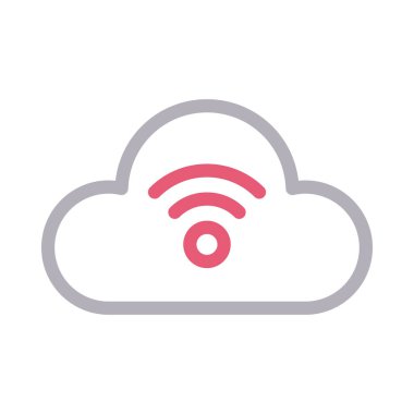 bağlantı vektörü renk çizgisi simgesi 