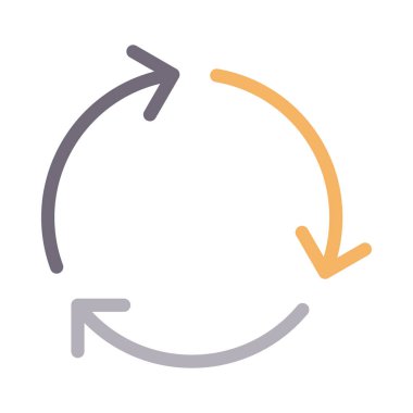 Vektör renk çizgisi simgesini tazele 