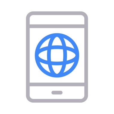 tarayıcı vektör renk çizgisi simgesi 