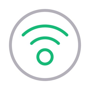 bağlantı vektörü renk çizgisi simgesi 