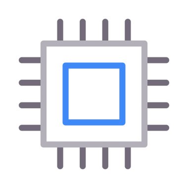 çip vektör renk çizgisi simgesi 