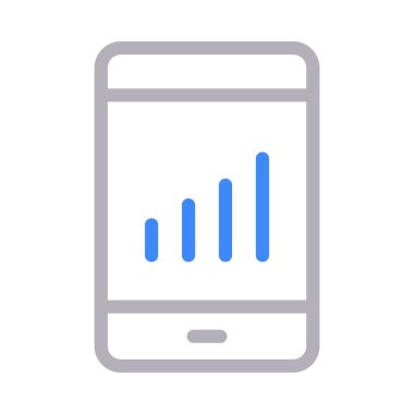 mobil vektör renk çizgisi simgesi 