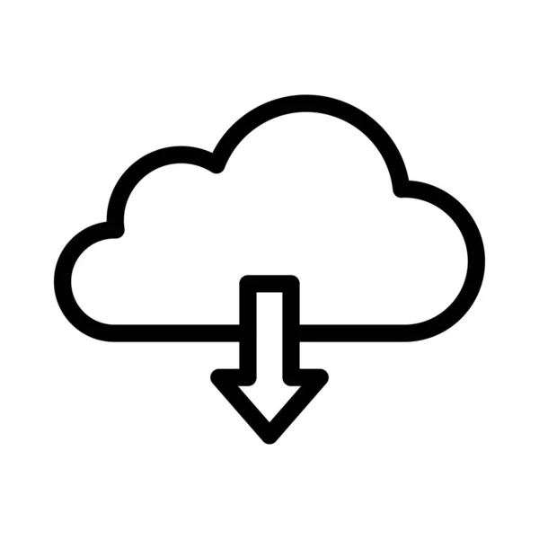 Wolkenvektor Symbol Für Dünne Linien — Stockvektor