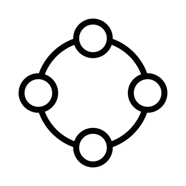 Icône Ligne Mince Vecteur Connexion — Image vectorielle