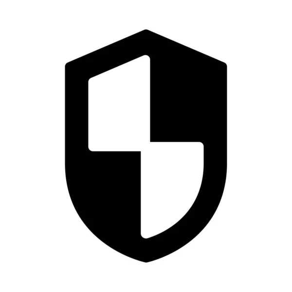 Schutzvektor Glyphen Flaches Symbol — Stockvektor