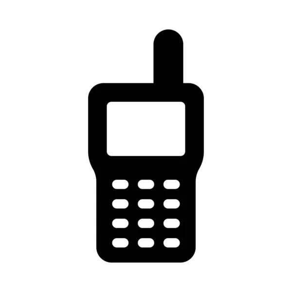 Телефон Векторний Гліф Плоска Іконка — стоковий вектор