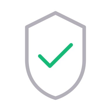 kalkan vektör renk çizgisi simgesi 