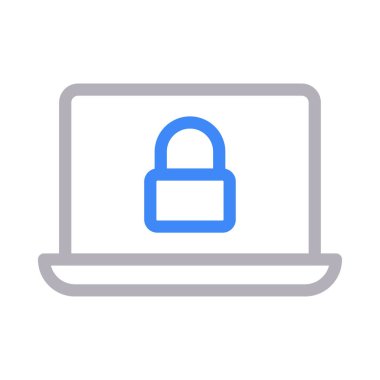 vektör renk çizgi simgesini kilitle 