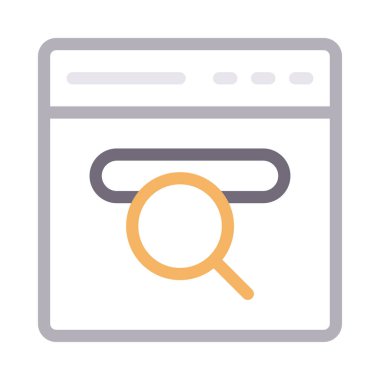 tarayıcı vektör renk çizgisi simgesi 