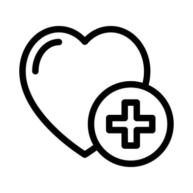 tıbbi vektör ince çizgi simgesi 