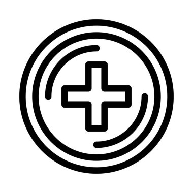 Artı vektör ince çizgi simgesi 