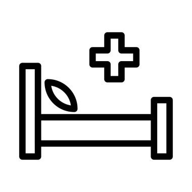 Klinik vektör ince çizgi simgesi 