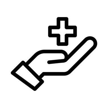 Koruma vektörü ince çizgi simgesi 