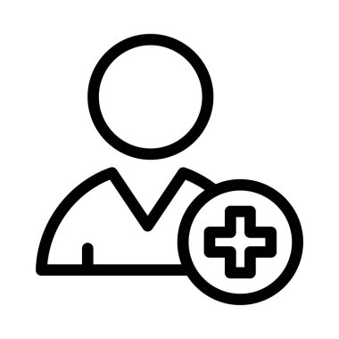 tıbbi vektör ince çizgi simgesi 