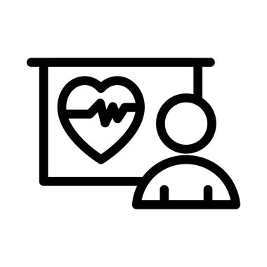 sağlık vektörü ince çizgi simgesi 