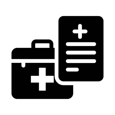 tıbbi kutu vektör düz simge 