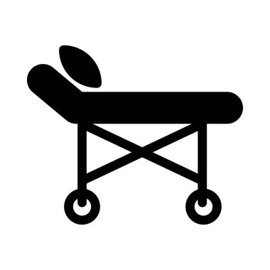 yatak vektörü kabartması düz simge 