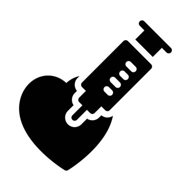 Şırınga vektörü düz simgesi 