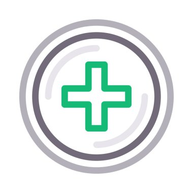 Artı vektör renk çizgisi simgesi 