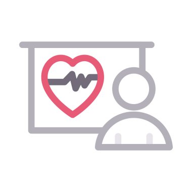 sağlık vektörü renk çizgisi simgesi 