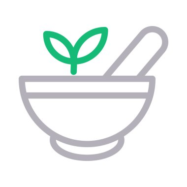 pestle vektör renk çizgisi simgesi 