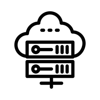 veritabanı vektörü ince çizgi simgesi 