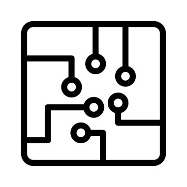 Ai vektör ince çizgi simgesi 