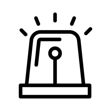 siren vektörü ince çizgi simgesi 