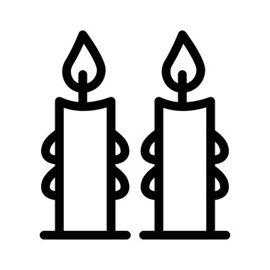 alev vektörü ince çizgi simgesi 