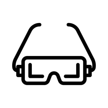 gözlük vektör ince çizgi simgesi 
