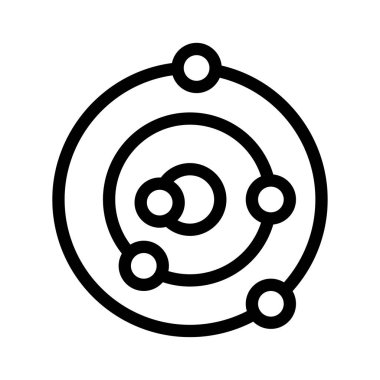 evren vektörü ince çizgi simgesi 