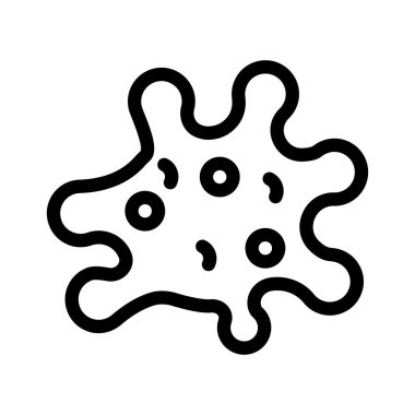 bakteri vektörü ince çizgi simgesi 