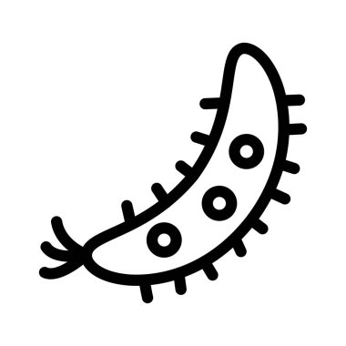 Virüs vektörü ince çizgi simgesi 