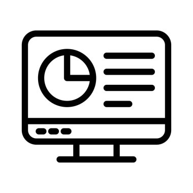 grafik vektörü ince çizgi simgesi 