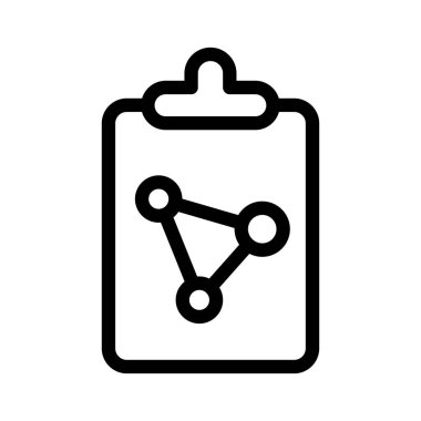 Molekül vektörü ince çizgi simgesi 