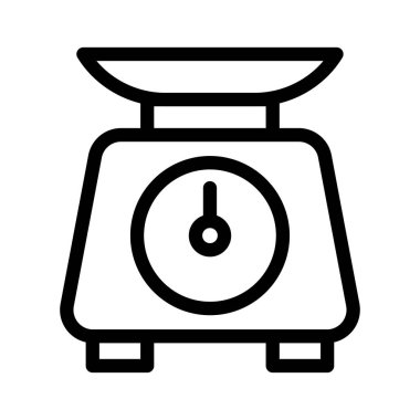 metre vektörü ince çizgi simgesi 