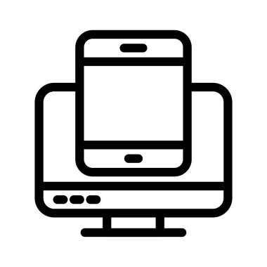 ekran vektörü ince çizgi simgesi 