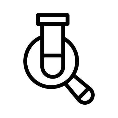 tüp vektör ince çizgi simgesi 