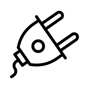 Adaptör vektörü ince çizgi simgesi 